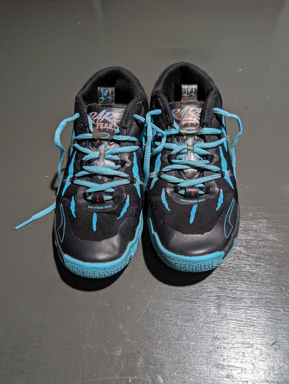 PUMA MB.03 Blue Hive Basketball Shoes Boys Size 2 EUC